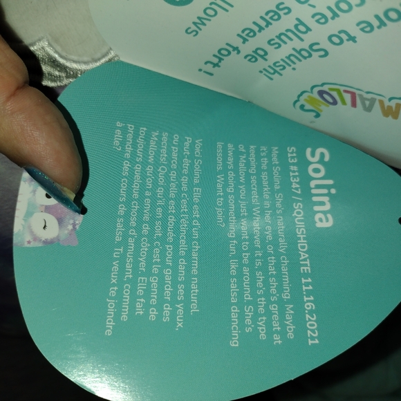 Solina 16 in squishmallow 2021 RARE - Picture 3 of 3